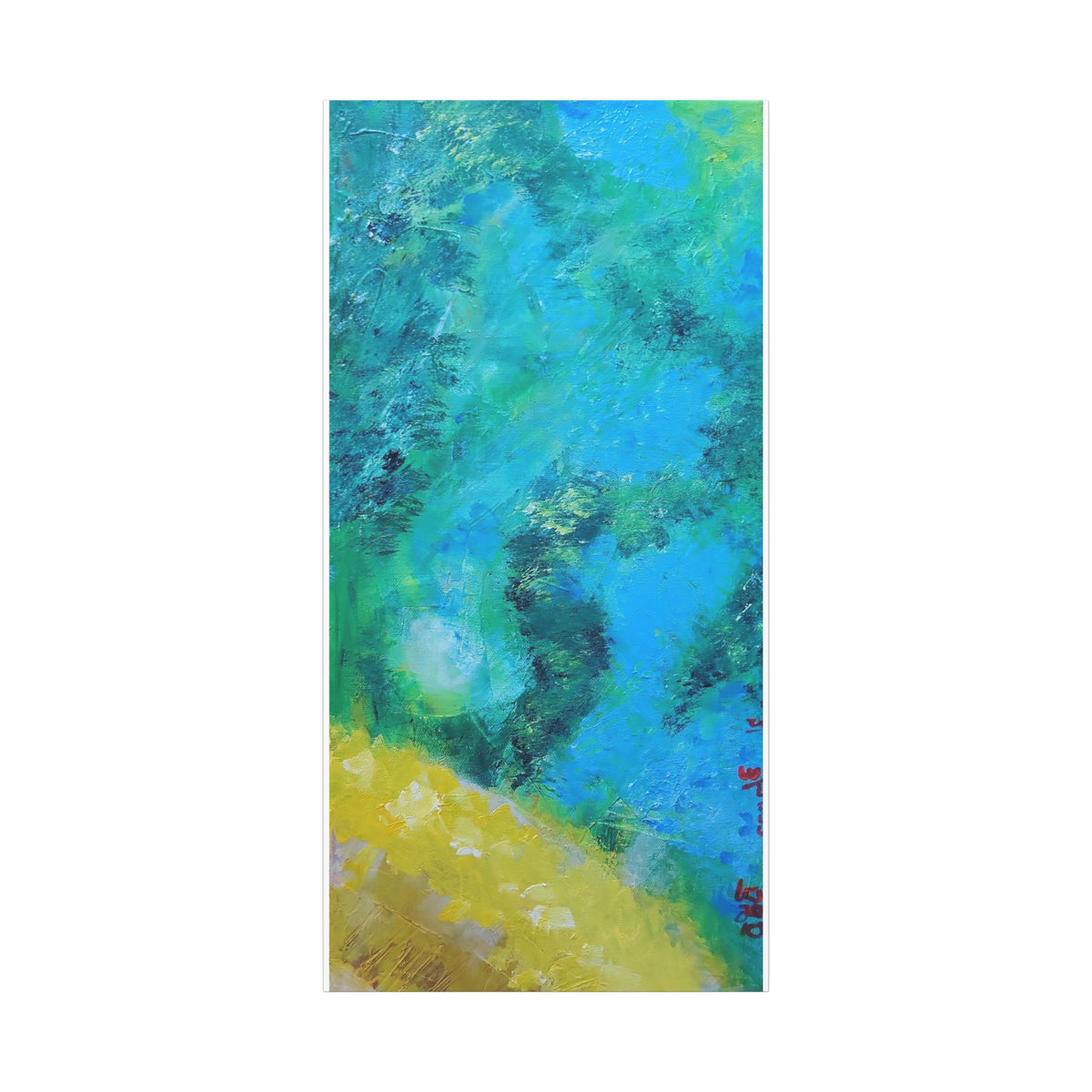 Sunshine- Matte Canvas Print — Blue & Turquoise Stretched Wall Art