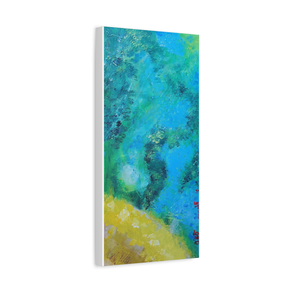 Sunshine- Matte Canvas Print — Blue & Turquoise Stretched Wall Art