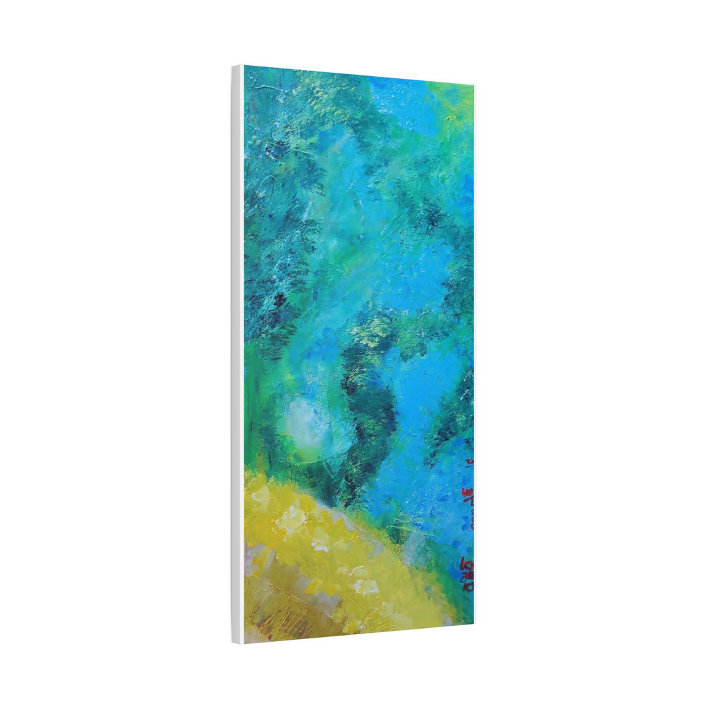 Sunshine- Matte Canvas Print — Blue & Turquoise Stretched Wall Art